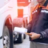 Photo of a man checking the truck
